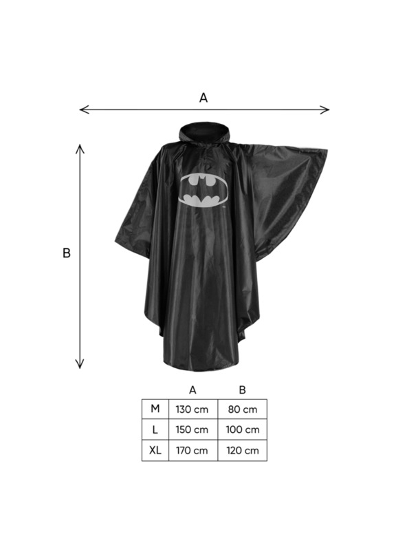 BAAGL  BAAGL Outdoor pláštěnka pončo Batman Logo vel. XL (170 -190 cm)