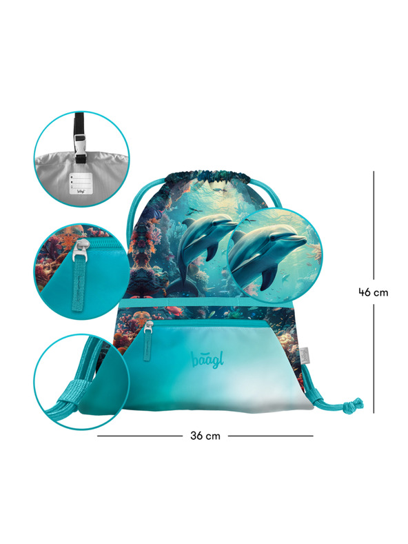 BAAGL  BAAGL Sáček s kapsou Delfín