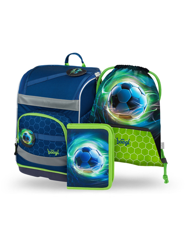 BAAGL  BAAGL SET 3 Zippy plus Fotbalový míč: aktovka, penál, sáček