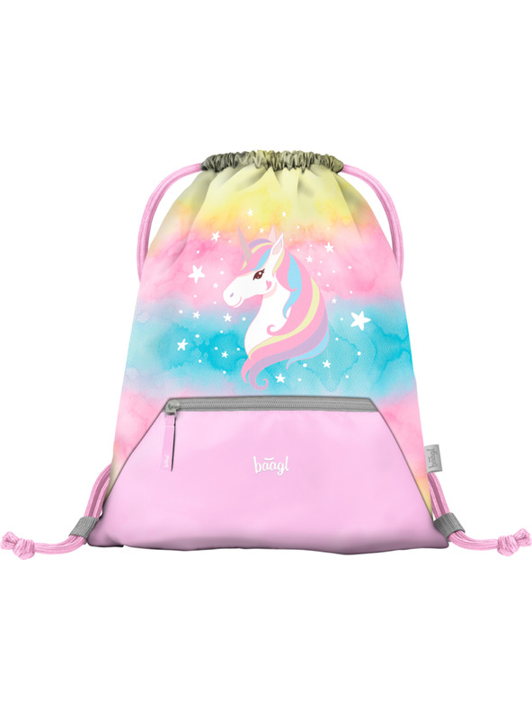 BAAGL  BAAGL SET 3 Zippy plus Rainbow Unicorn: aktovka, penál, sáček