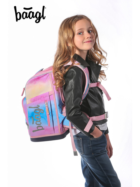 BAAGL  BAAGL SET 3 Zippy plus Rainbow Unicorn: aktovka, penál, sáček