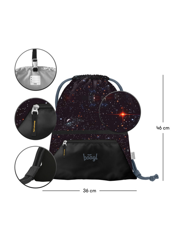 BAAGL  BAAGL SET 3 Zippy plus Pixel Space: aktovka, penál, sáček