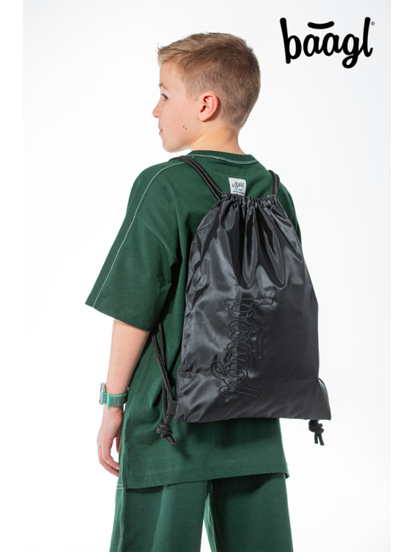 BAAGL  BAAGL SET 3 Core Uni černá: batoh, penál, sáček