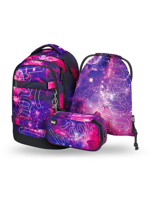 BAAGL  BAAGL SET 3 Skate max Galaxy: batoh, penál, sáček