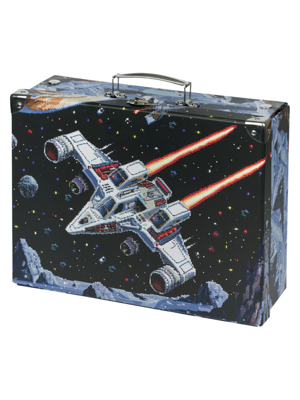 BAAGL  BAAGL Skládací školní kufřík Pixel Space s kováním
