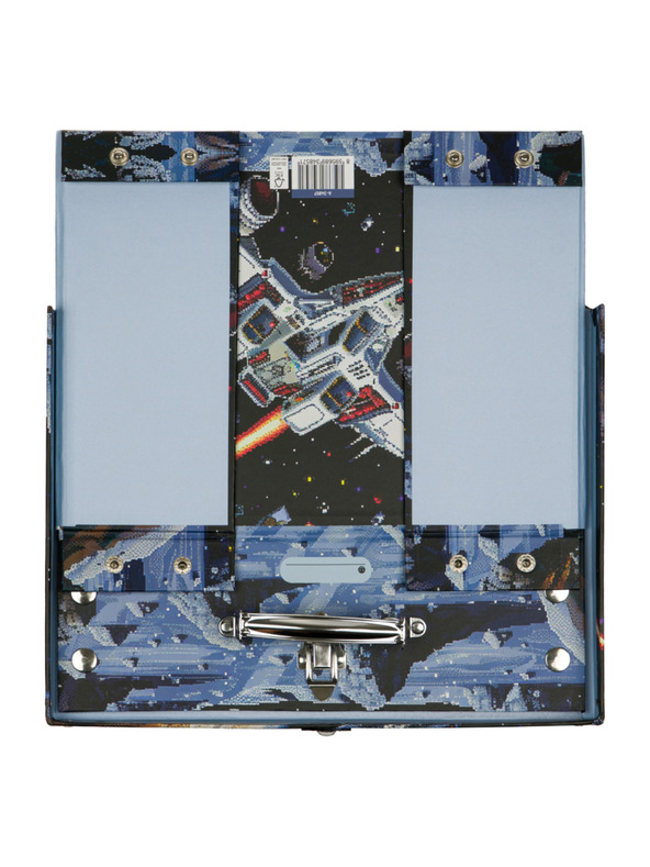 BAAGL  BAAGL Skládací školní kufřík Pixel Space s kováním