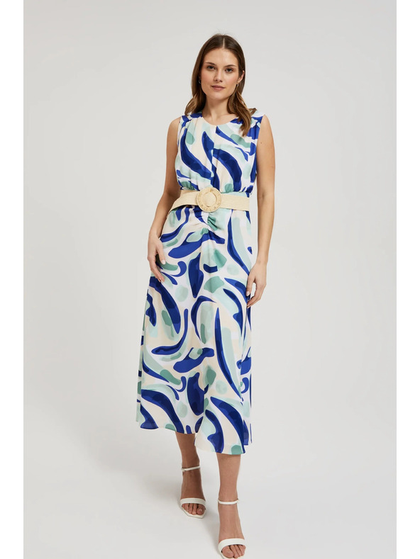 Moodo Béžový pásek s kulatou sponou