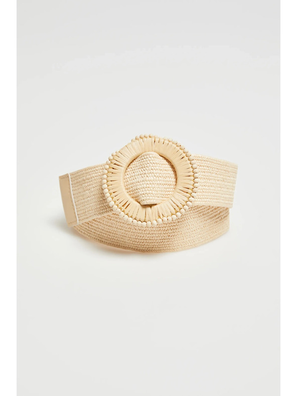 Moodo Béžový pásek s kulatou sponou