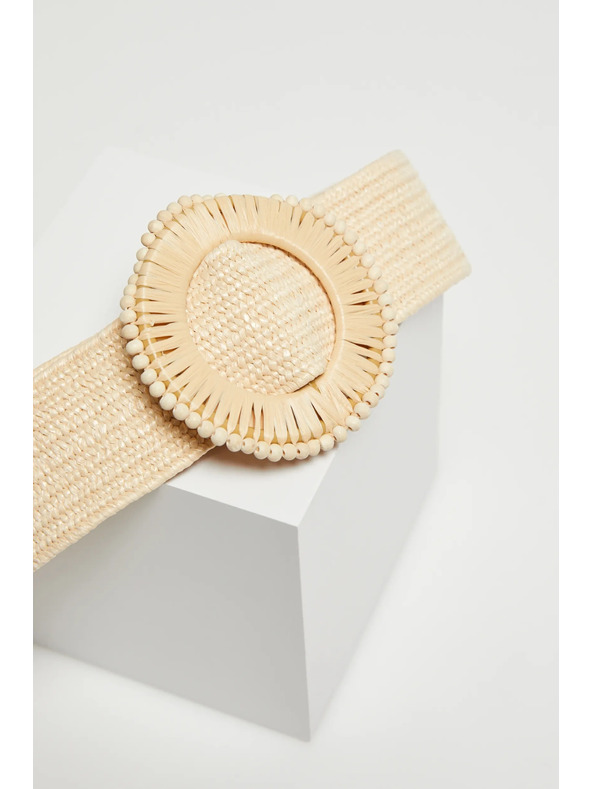 Moodo Béžový pásek s kulatou sponou