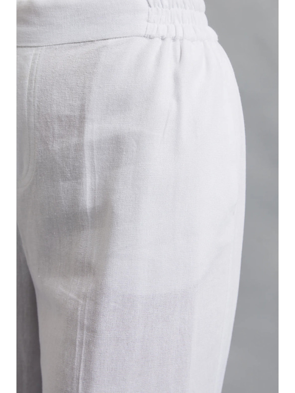 Moodo Bílé volné kalhoty