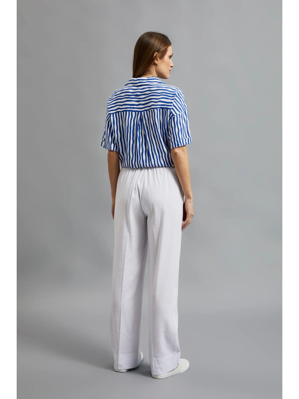 Moodo Bílé volné kalhoty