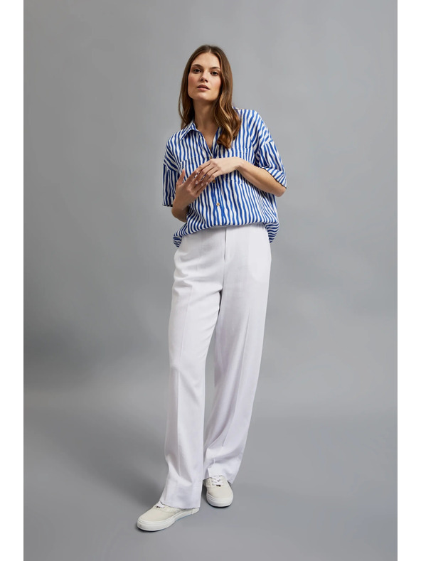 Moodo Bílé volné kalhoty