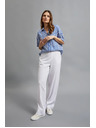 Moodo Bílé volné kalhoty