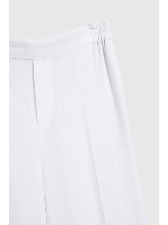 Moodo Bílé volné kalhoty