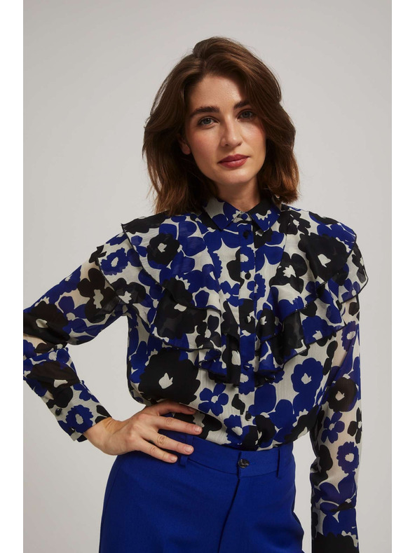 Moodo Barevná halenka s volánem