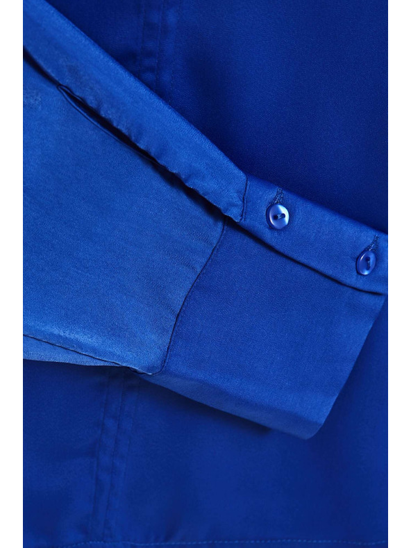 Moodo Modrá lesklá halenka Moodo