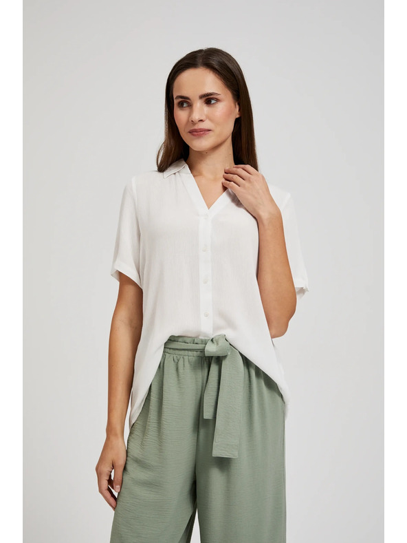 Moodo Bílá průhledná košile Moodo