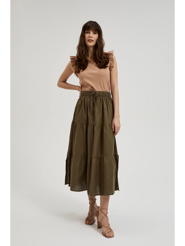 Moodo Khaki volná sukně Moodo