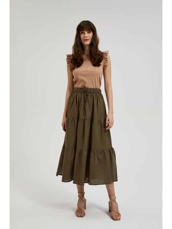 Moodo Khaki volná sukně Moodo