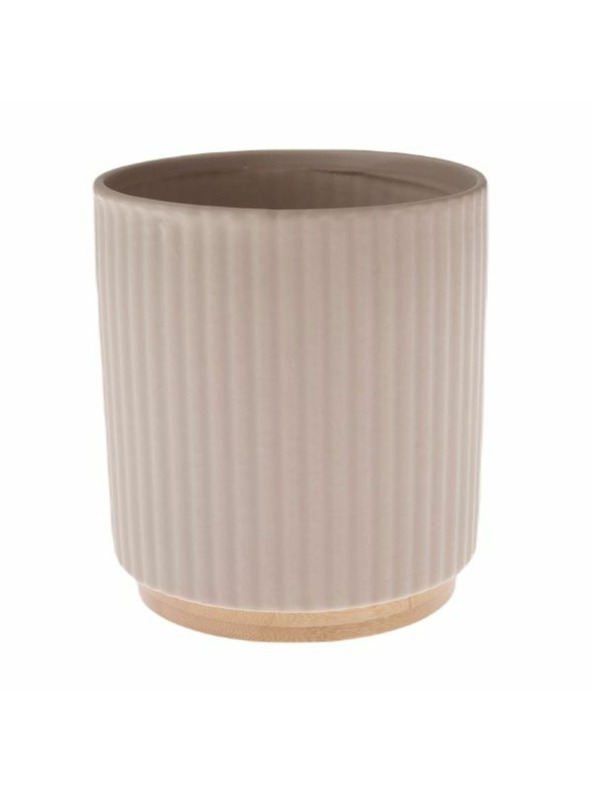 Casa de Engel Keramický květináč s bambusovým podstavcem, 0/18