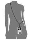 Anne Klein Černý crossbody kovový řetízek k mobilu Anne Klein WK/4023BKBK