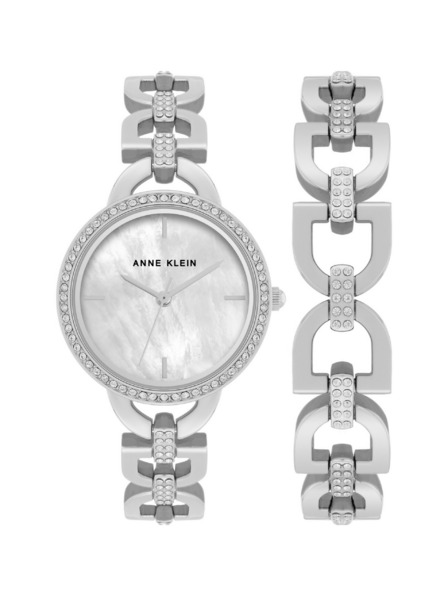 Anne Klein Dárková sada hodinek a náramku Anne Klein AK/4105SVST