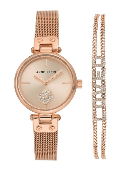 Anne Klein Dárková sada hodinek a náramku Anne Klein AK/3552RGST