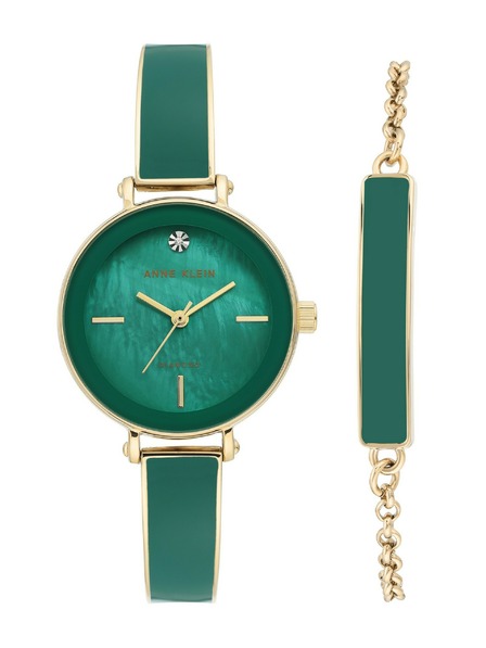 Anne Klein Dárková sada hodinek a náramku Anne Klein AK/3620GNST