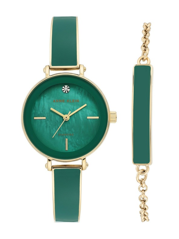 Anne Klein Dárková sada hodinek a náramku Anne Klein AK/3620GNST
