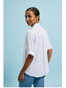 Moodo Bílá košile s krátkým rukávem