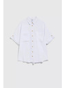 Moodo Bílá košile s krátkým rukávem