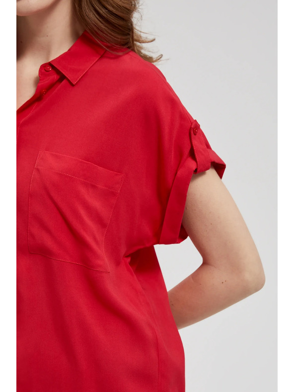 Moodo Červená košile s krátkým rukávem