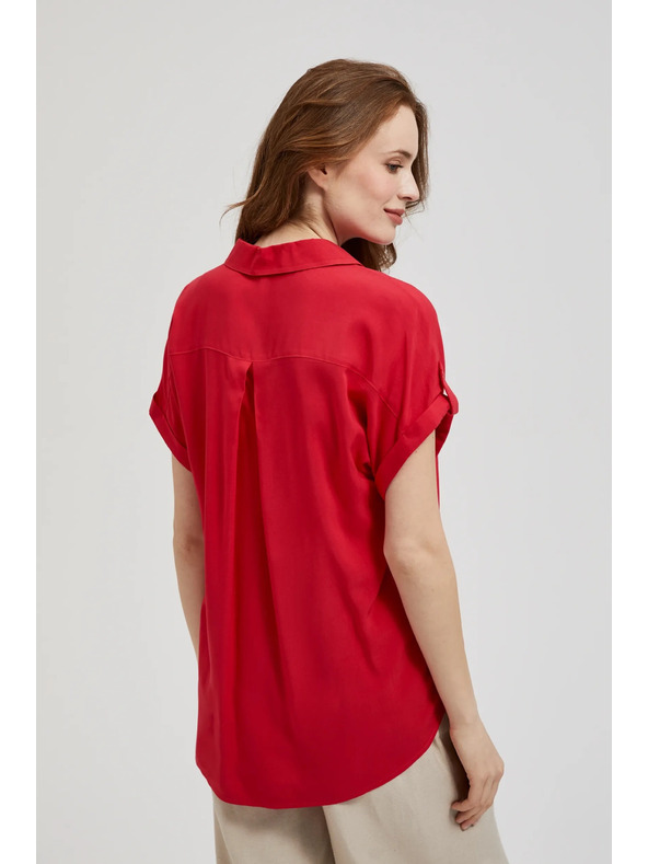 Moodo Červená košile s krátkým rukávem