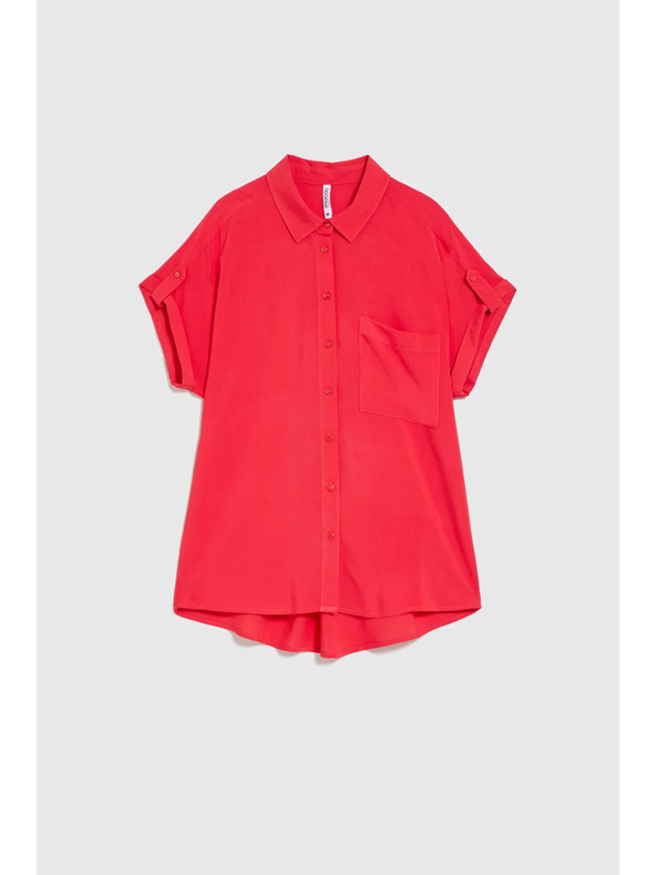 Moodo Červená košile s krátkým rukávem