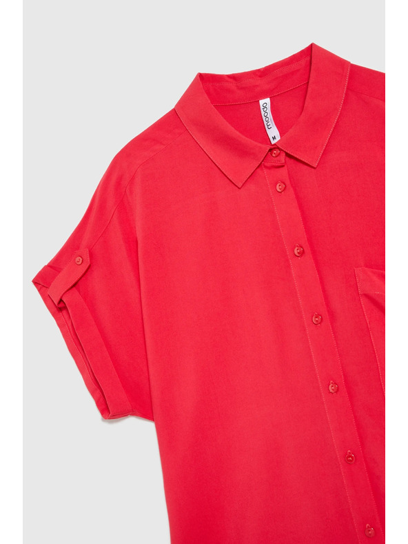 Moodo Červená košile s krátkým rukávem