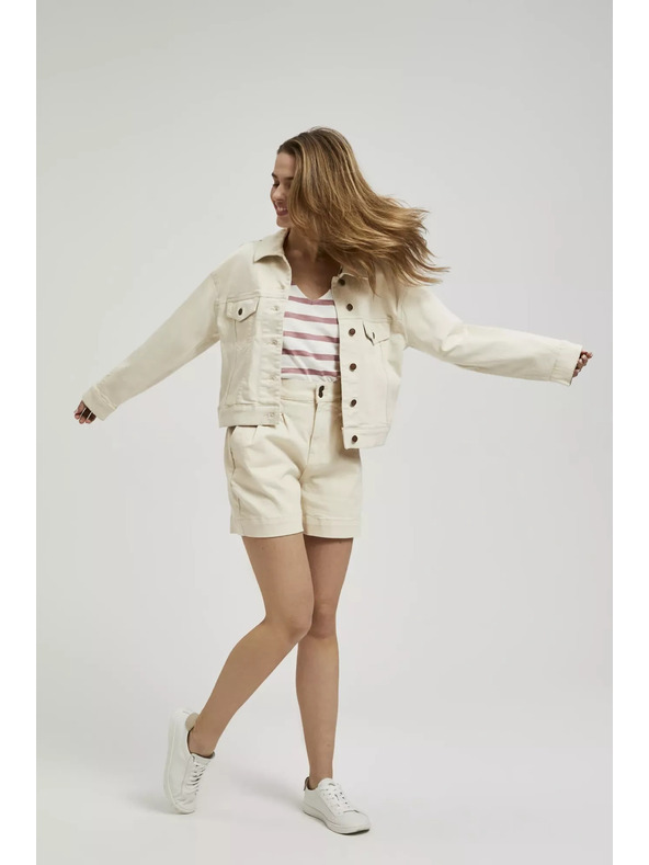 Moodo Krémová džínová bunda