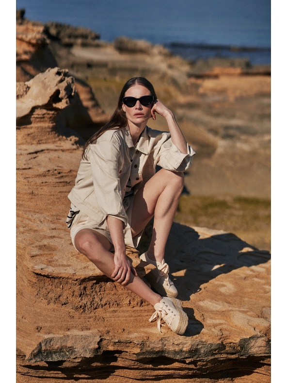 Moodo Krémová džínová bunda