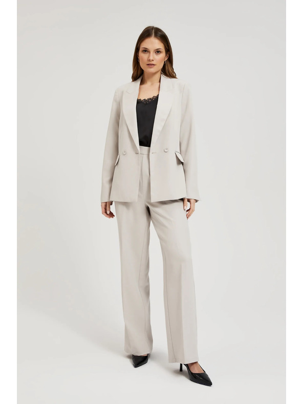 Moodo Šedé formální dámské kalhoty