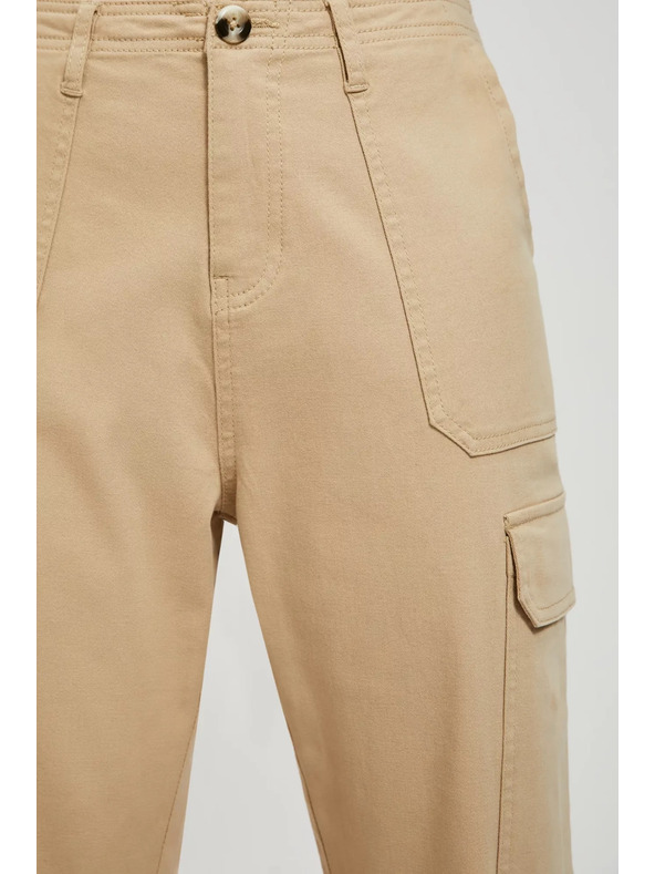 Moodo Béžové kalhoty s kapsami