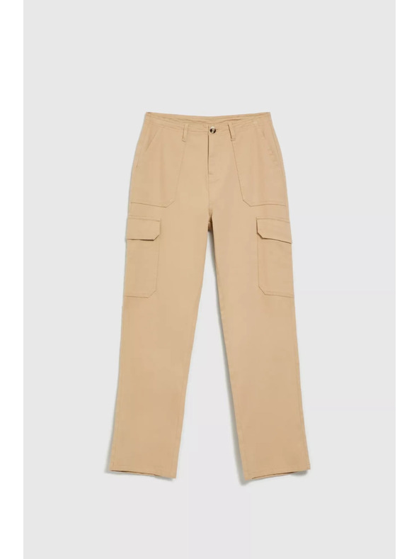 Moodo Béžové kalhoty s kapsami