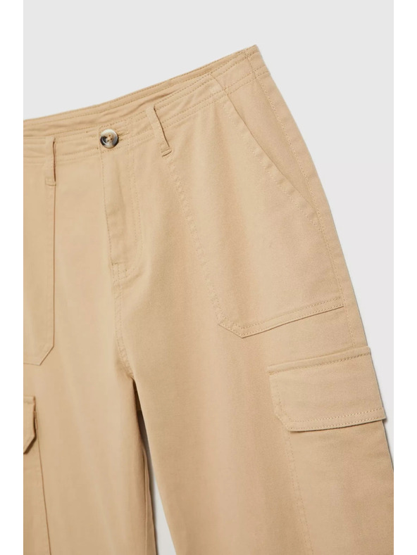 Moodo Béžové kalhoty s kapsami