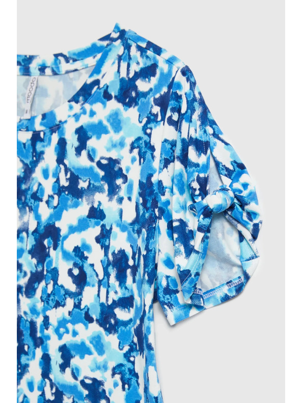 Moodo Modrá vzorovaná halenka