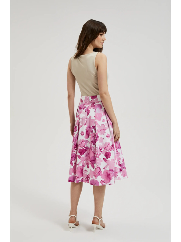 Moodo Růžová skládaná sukně