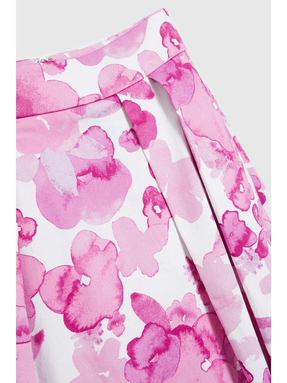 Moodo Růžová skládaná sukně