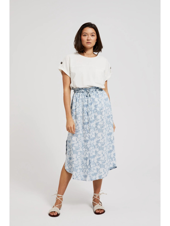 Moodo Světle modrá volná sukně