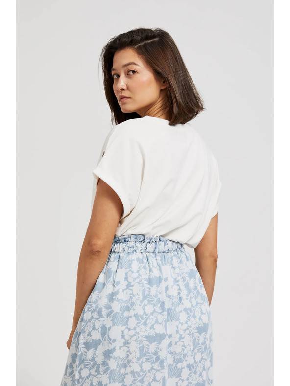 Moodo Světle modrá volná sukně