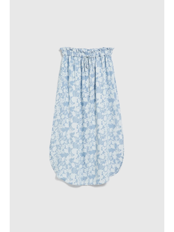 Moodo Světle modrá volná sukně