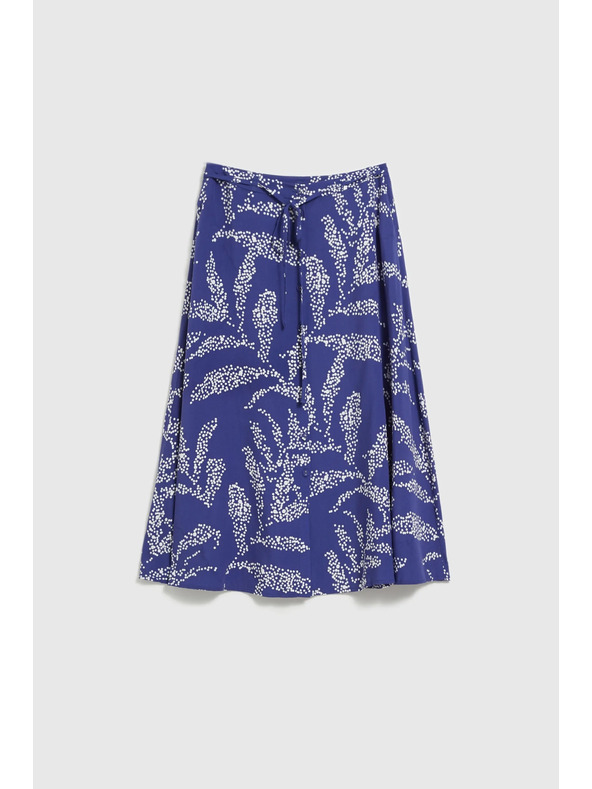 Moodo Modrá vzorovaná volná sukně