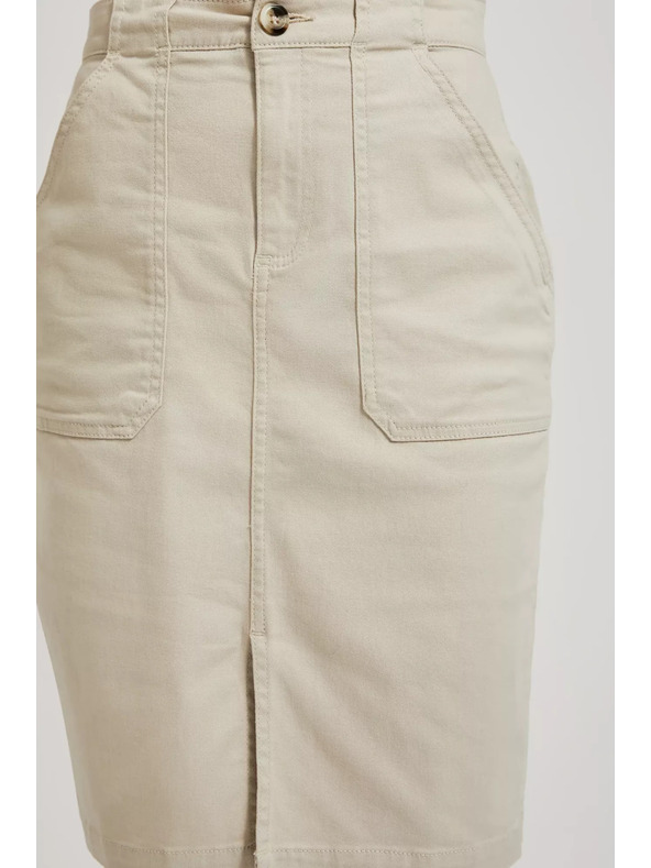 Moodo Béžová sukně s rozparkem