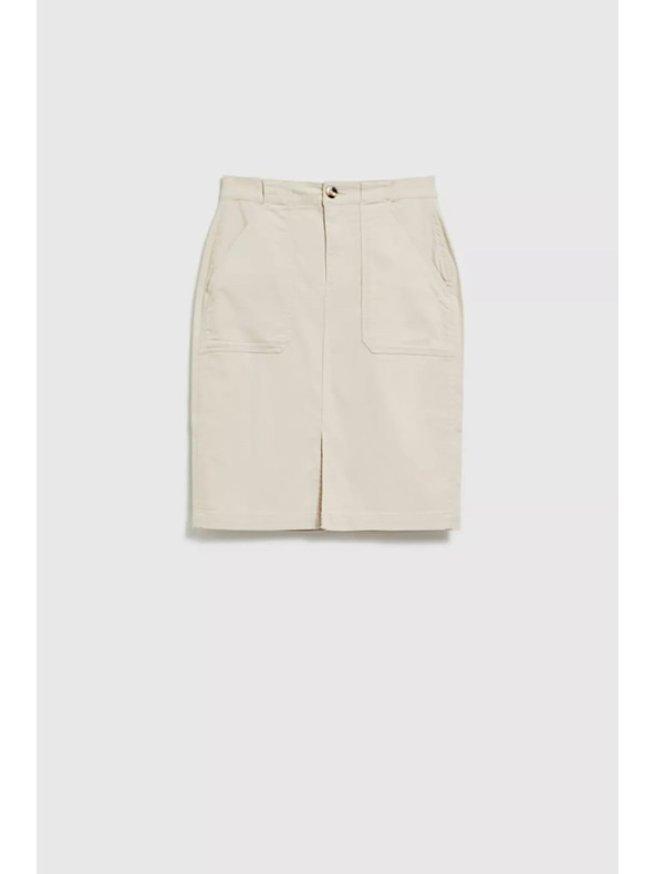 Moodo Béžová sukně s rozparkem